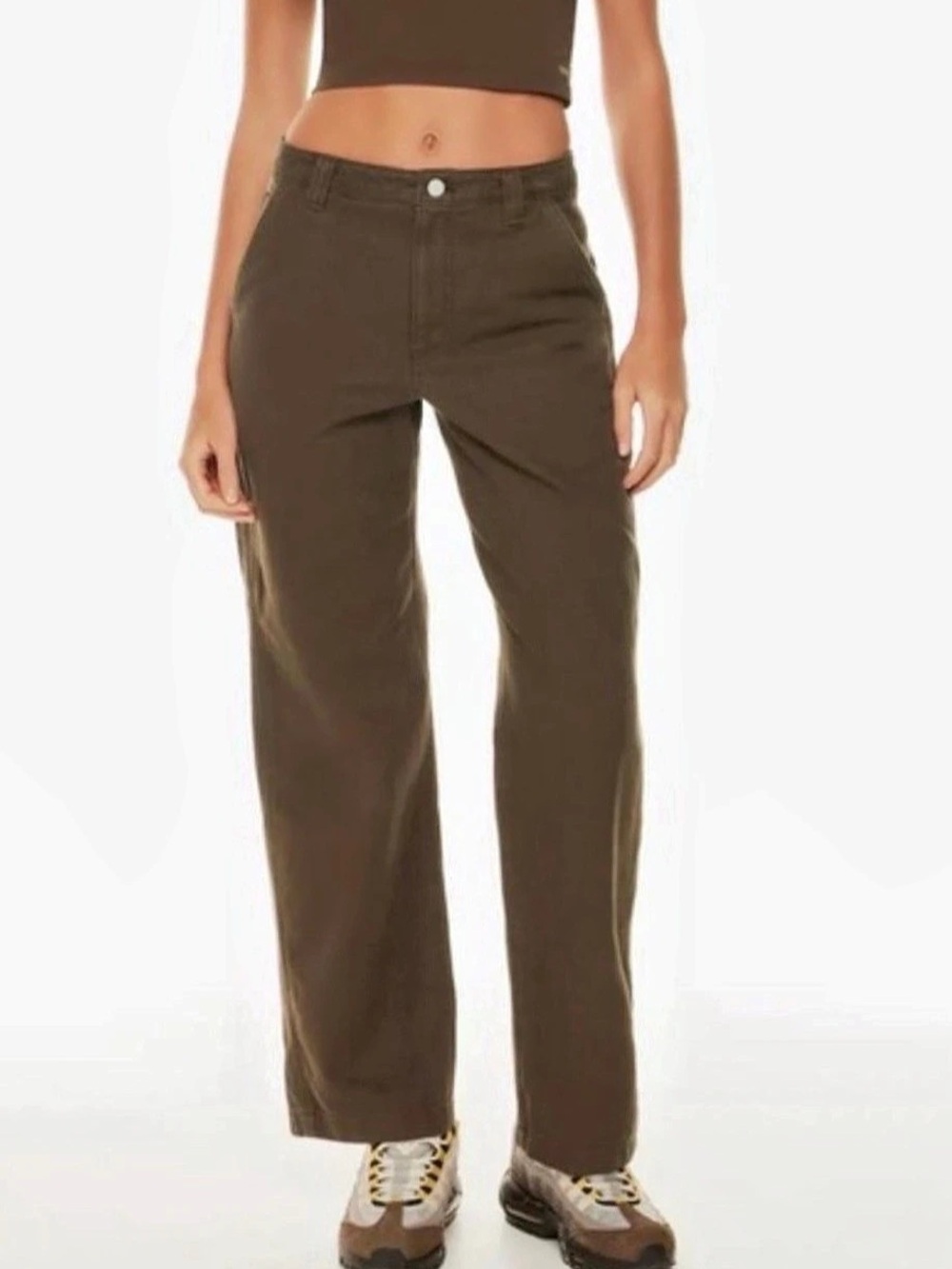 Tna Greenwich Pant Wide Leg Pants Brown Size 2